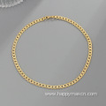 High Quality 18k Gold Plated Argyle Plaid Chain